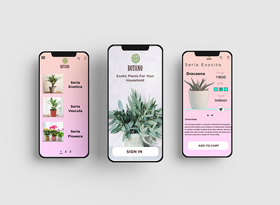 Botano plant elivery app UI design app app design brand identity branding branding design design logo design ui ux ui design uidesign ux