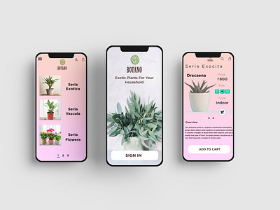 Botano plant elivery app UI design app app design brand identity branding branding design design logo design ui ux ui design uidesign ux