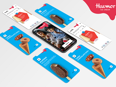 Ui design Havmor app app design illustration interactive design interface ui ui design uidesign uiux ux