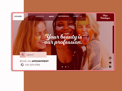 Website Design for Cosmetic brand landing page landing page design ui ui design uidesign uiux ux web design website website design