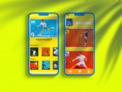 UI concept for ATP tennis.