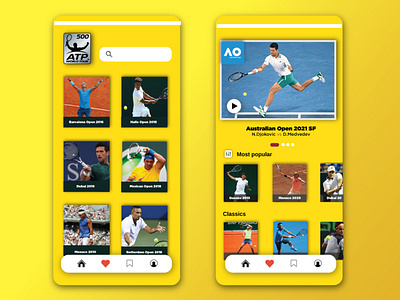 Tennis APP UI Concept