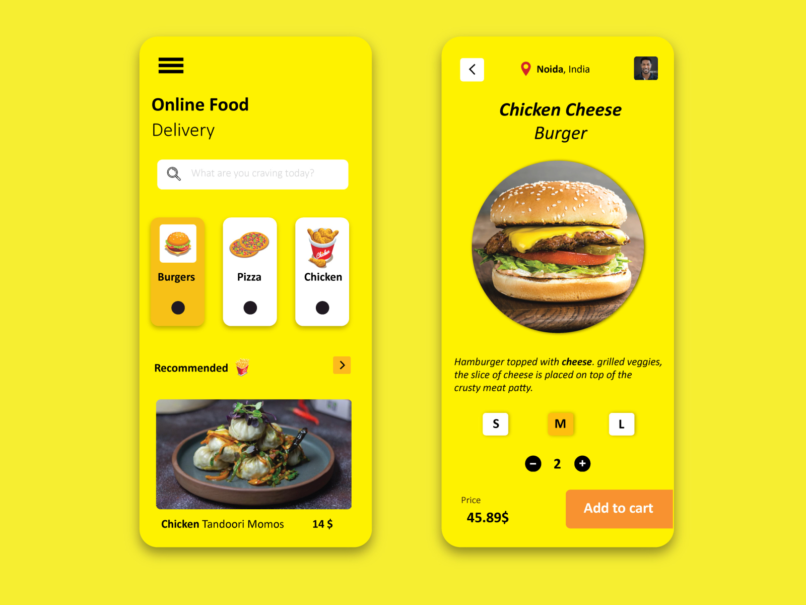 Food delivery App UI design by Aditya Sharma on Dribbble