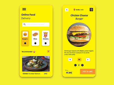 Food delivery App UI design app app design app designer applicaiton application design illustration interaction interactive design interface marketing ui ui design uidesign uiux ux