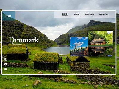 Web Design concept for a travel site