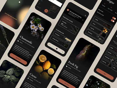 Scent Diffuser Mobile App Concept app ui brand brand design color palette mobile app mobile ui scent diffuser app ui uxui