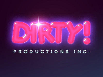 Dirty Productions - Bubble 80s design typography