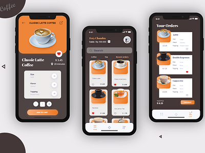 Coffee App Exploration adobe xd app coffeeshop design figma ui