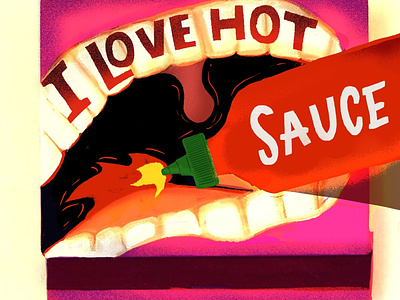 Favorite hot sauces design hand-lettering handlettering illustration lettering matches typography