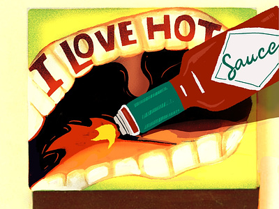 Favorite hot sauces design digital illustration digital lettering handlettering illustration matches typography