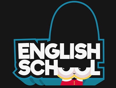 English School design illustration logo ui