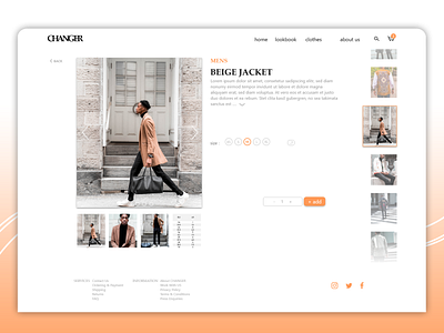 Product Page - Online clothing store clothes design interface ui ux webdesign website xd