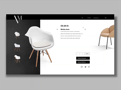 Furniture Chairs design interaction interaction design interface ui webdesign xd