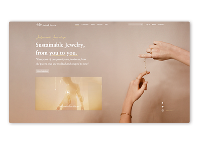 Jewelry Landing Page branding design interface jewelry ui ux webdesign xd