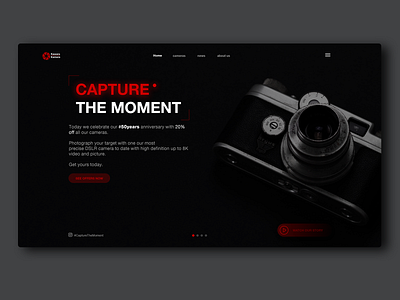 Camera Store Landing Page branding camera cameras design interface store ui ux webdesign xd