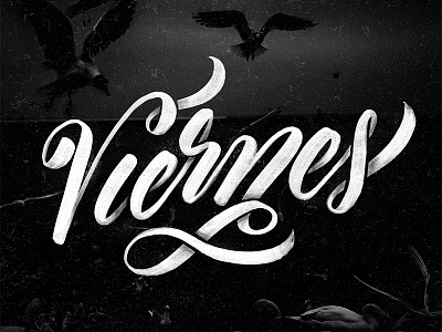 Viernes brush brushlettering calligraphy custometype font identity lettering script sketch type typography vintage