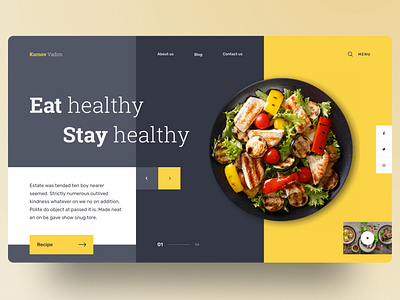 Book ov recipes app concept design flat food minimal recipe recipes ui ux web website