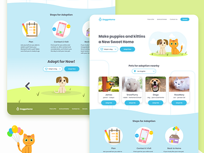 Daily UI #3 - Landing Page Design - Pet Adoption Service Website