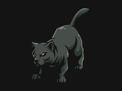 Black Cat | Illustration | Vector design illustration mascot vector
