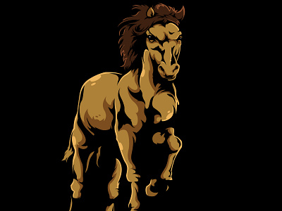 Racing Horse horse illustration riding unicorn vector