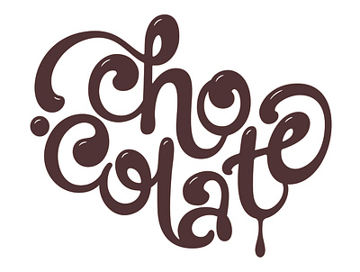 Chocolate (Lettering) chocolate design lettering typography vector