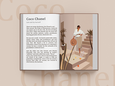 Illustration for the book about Coco Chanel animation book branding des design graphic design ill illustration illustration book vector