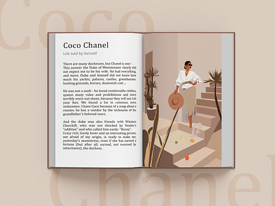 Illustration for the book about Coco Chanel animation book branding des design graphic design ill illustration illustration book vector