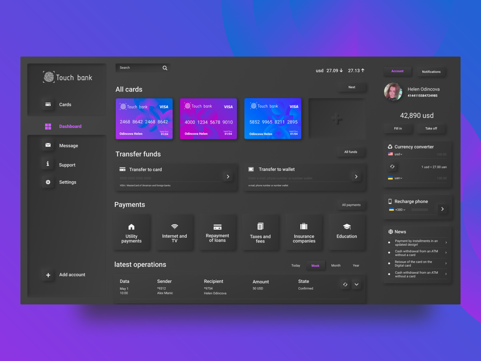 UI Interface by Helen Odintsova on Dribbble UI Interface by Helen Odintsova on Dribbble