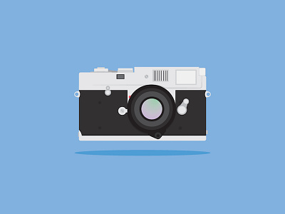 Leica M2 camera flat design leica vector