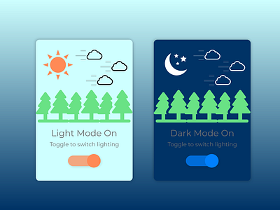 dark mode/ light mode ui by Ragyu on Dribbble