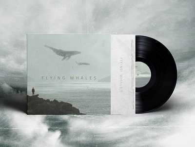 FlYING WHALES album artwork album cover album cover design cd artwork cover art design illustration