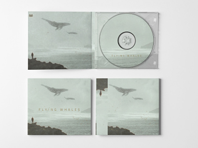 FlYING WHALES album artwork album cover album cover design cd artwork cover art design illustration