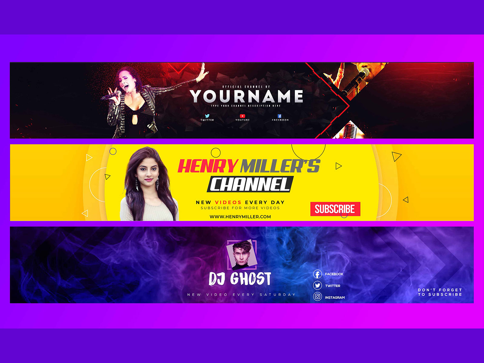 Youtube Channel Art Design By Md Ferdaus Alam On Dribbble