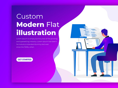 Web Illustration design esport logo flat illustration minimal ui ux vector web website