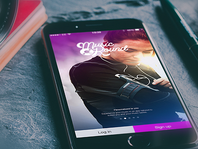 Music Round Sign Up Flow Revisit 6 app concept design iphone mock