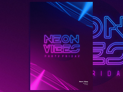 Posters and Gradients ~ Neon Vibes