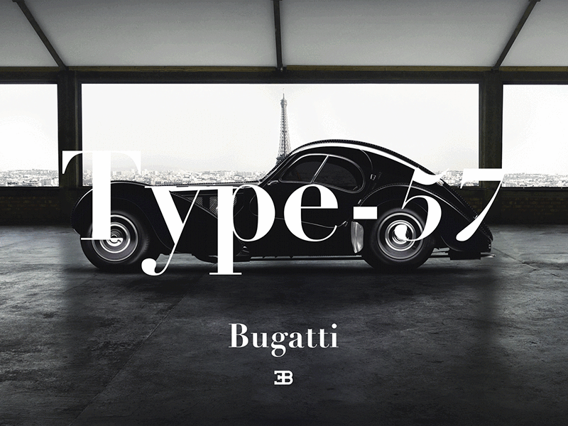 Bugatti Type-57 ad advertisement bugatti photoshop poster