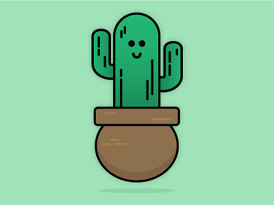 Cactus Dude ai cactus graphic art graphic design icon illustration illustrator line icon line work southwest vector vector art