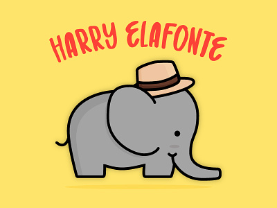 DAY-O! Harry Elafonte ai elephant graphic art graphic design harry belafonte icon illustration illustrator line icon line work vector vector art