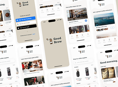 Coffee App UI Design app appdesign design mobile app mobile app design ui uidesign ux uxdesign