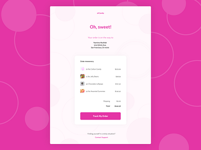Email Receipt collectui dailyui dailyuichallenge emailreceipt pink ui ui design