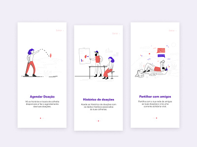 Dávida - Blood Donation App / Onboarding app health app healthcare mobile ui ux