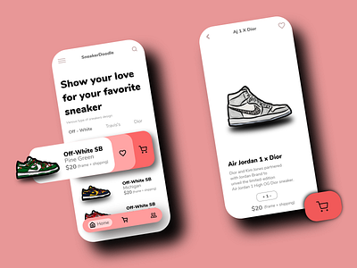 SneakerDoodle Mobile App UI