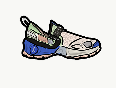 Air Jordan Trunner Travis Scott air cactus flat icon illustration jack jordan logo sneakerhead sneakers vector