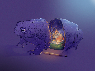 Toad art horror illustration illustration art procreate weird weirdart