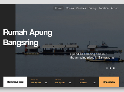 Rumah Apung Bangsring branding design flat minimal ui web webdesign