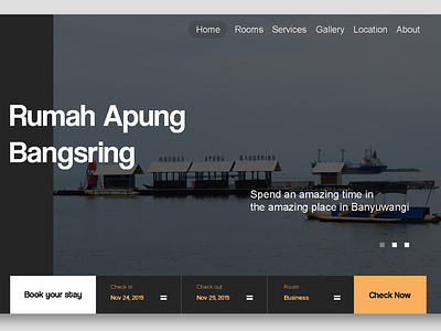 Rumah Apung Bangsring branding design flat minimal ui web webdesign
