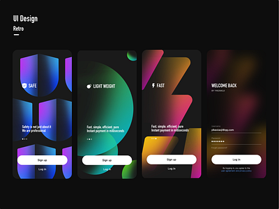 Retro app design ui