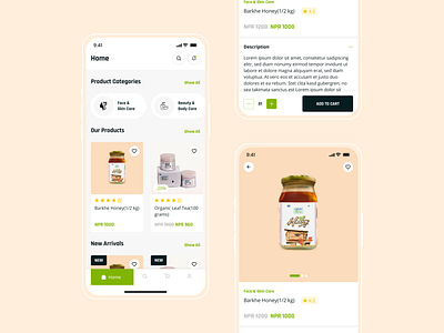 Organic Product Store app branding design ui ux