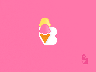 Be-Licious b logo branding ice cream icons illustration logo pictogram symbol